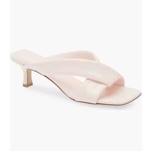 Bottega Veneta Riva Kitten Heel Sandal (Women) 5964 Seashell Light Pink 9US / 39